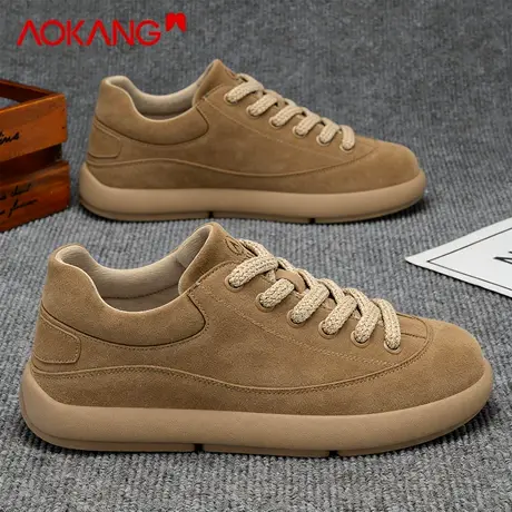 奥康男鞋2026新款冬季勃肯休闲板鞋男士软底百搭一脚蹬阿甘运动鞋图片