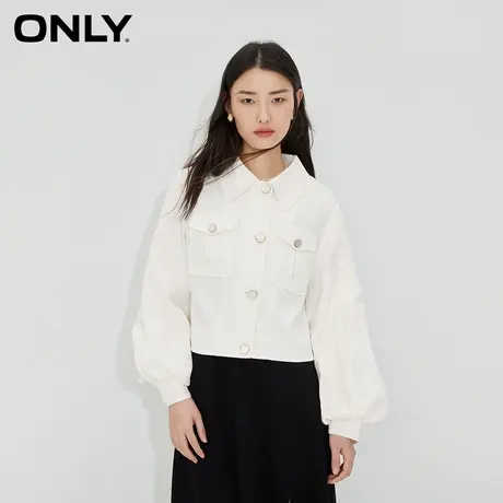 【买4免1】ONLY奥莱夏季新款精致洋气灯笼袖满印印花百搭外套女商品大图