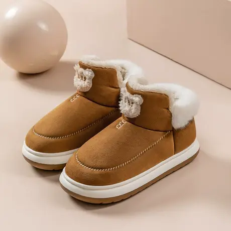 2023新款包跟高帮毛绒棉鞋女款秋冬季室内家居厚底保暖防滑棉拖鞋商品大图