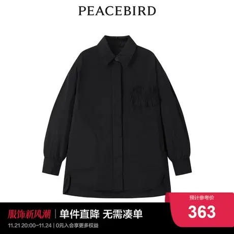 太平鸟时尚2022冬季新款轻薄衬衫式暖绒服A1ACC4302图片
