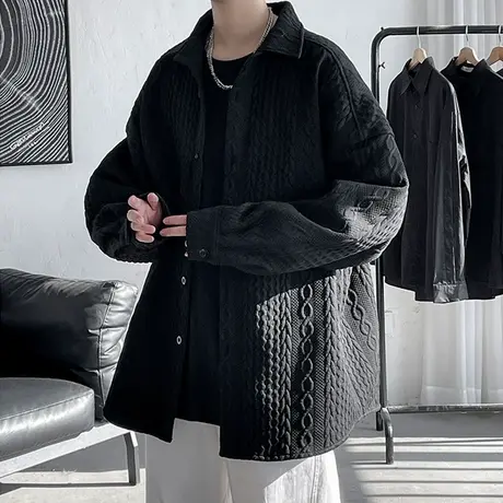 衬衫男春季大码宽松港风高级感2023新款内搭衬衣外套早春男装春秋商品大图