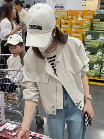 2023春秋季新款休闲小皮衣外套女宽松显瘦pu机车服时尚短款皮夹克商品大图