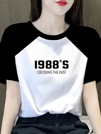 仿棉正肩短袖t恤女2023新款夏季小众设计感女装漂亮时尚洋气上衣图片