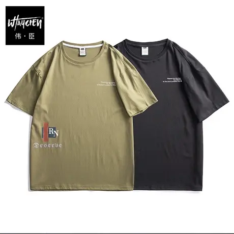 伟臣潮流大码男士夏季短袖T恤胖子加肥加大宽松印花半袖肥佬体恤图片