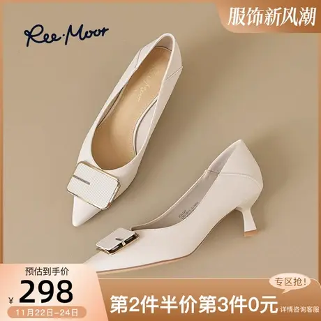 REEMOOR睿慕2024年新款夏季法式尖头细跟通勤百搭高跟鞋单鞋女鞋商品大图