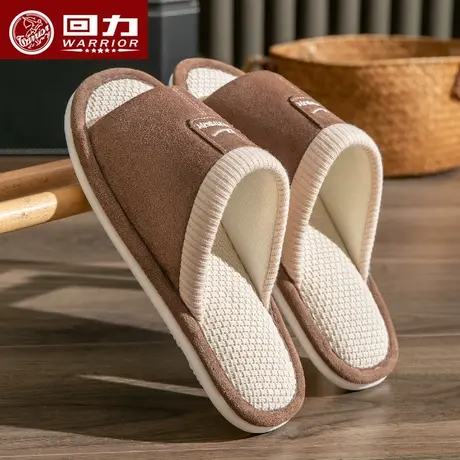 回力亚麻拖鞋女士四季通用棉麻布艺防臭防滑男款布拖鞋春秋天商品大图