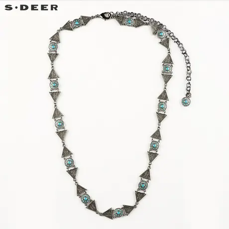 sdeer圣迪奥女装复古异域风情装饰腰链S16184360🕉图片