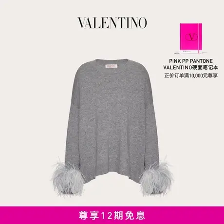 【12期免息】华伦天奴VALENTINO女士羽饰羊毛衫商品大图