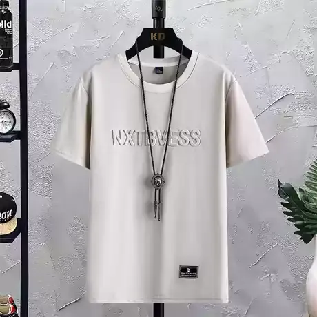 短袖T恤男夏装薄款上衣圆领卫衣青少年半袖夏季休闲男装潮流汗衫商品大图