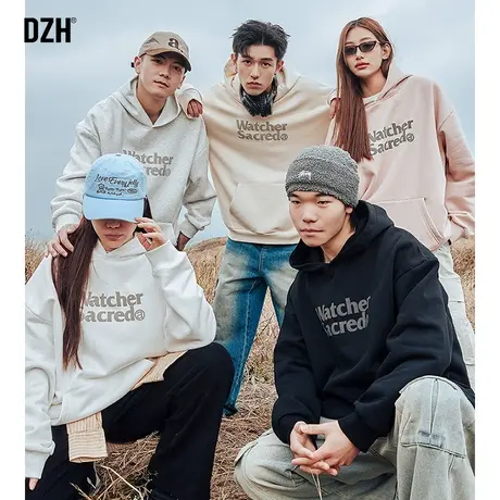 重磅卫衣男士春秋季连帽衫男女同款潮牌字母印花上衣2024新款衣服商品大图