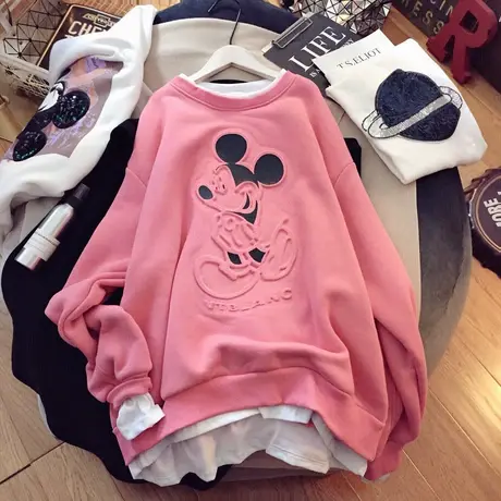 早秋装卫衣女春秋季韩版宽松初秋百搭学生薄款ins假两件上衣服潮图片