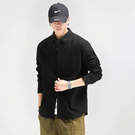 Modi Nick/摩帝尼克复古潮流休闲百搭男士衬衫纯棉面料水洗男外套图片