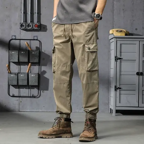 Modi Nick/摩帝尼克百搭夏季薄款工装裤多口袋宽松直筒复古潮流商品大图