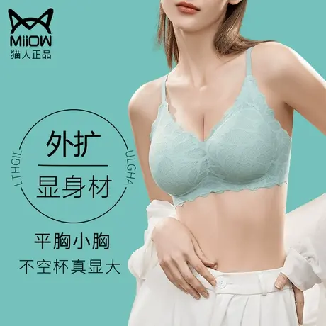 猫人外扩型胸内衣女小胸聚拢显大无钢圈夏季薄款无痕美背韩国文胸图片