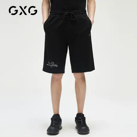 【新款】GXG男装 夏季男时尚百搭针织短裤GHC122005C商品大图