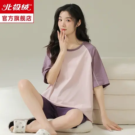 莫代尔睡衣女夏天薄款短袖2023新款夏季女士宽松可外穿家居服套装商品大图