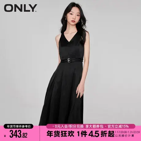 ONLY2023夏季新款轻奢优雅减龄显瘦纯色吊带连衣裙女|123207101图片