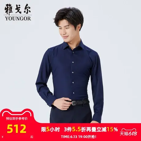 【商场同款】雅戈尔男士长袖衬衫春季新款官方商务休闲长袖衬衫男商品大图