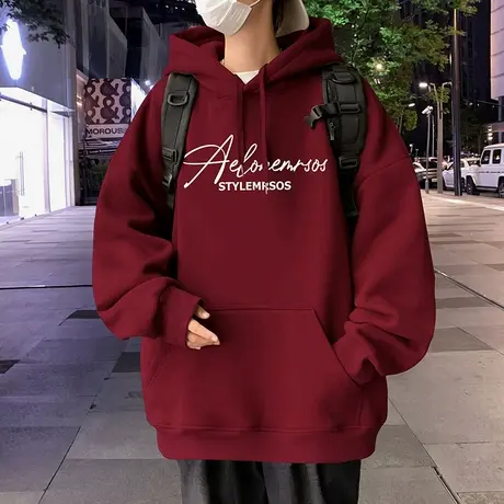 卫衣男春秋季新款重磅纯棉宽松连帽上衣oversize港风美式休闲帽衫商品大图