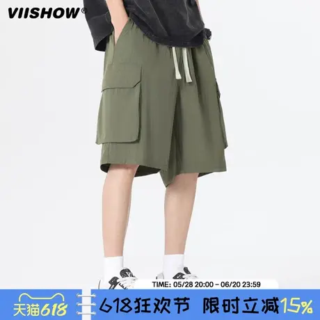 VIISHOW潮流2025夏季美式潮流工装短裤男生五分裤宽松百搭休闲裤图片
