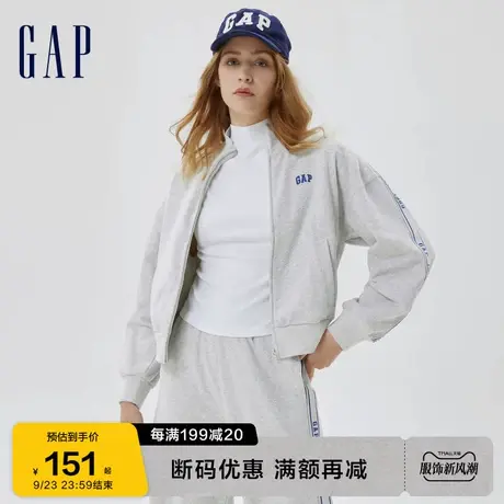 【断码优惠】Gap女装秋季LOGO法式圈织软卫衣590994户外运动开衫图片