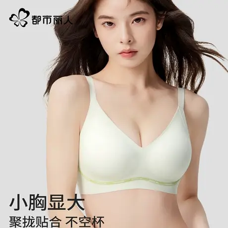 都市丽人小胸聚拢显大文胸内衣女无痕美背提拉防下垂收副乳无钢圈商品大图