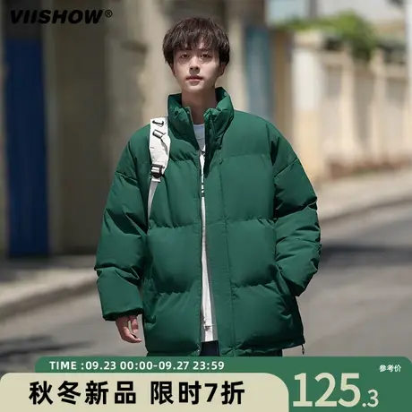 VIISHOW男生加厚衣服保暖冬季痞帅棉衣宽松面包服潮牌美式棉服男商品大图