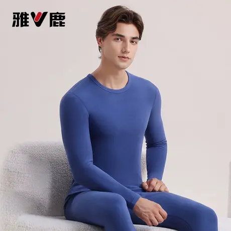 【香菇专属】雅鹿保暖内衣男款内穿秋衣裤秋裤打底套装冬季商品大图