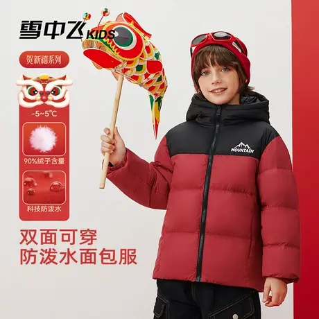 【两面穿】雪中飞儿童羽绒服童装男童女童冬季新款保暖加厚面包服商品大图