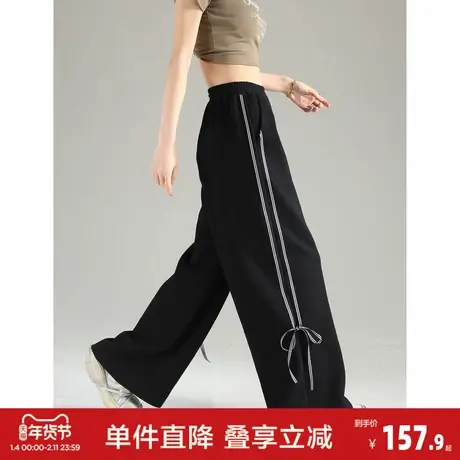 唐狮2026秋冬女休闲长裤加绒时尚直筒长裤显高简约百搭日常图片