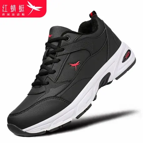红蜻蜓男鞋秋款2024新款运动鞋子厚底增高老爹鞋男款加绒秋冬棉鞋商品大图