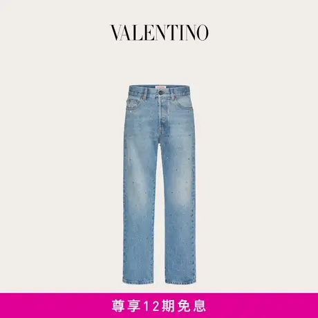【12期免息】华伦天奴VALENTINO男士 ROCKSTUD SPIKE 铆钉牛仔裤商品大图