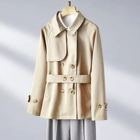 气质短款风衣外套女装春秋季韩版时尚优雅简约短款外衣图片