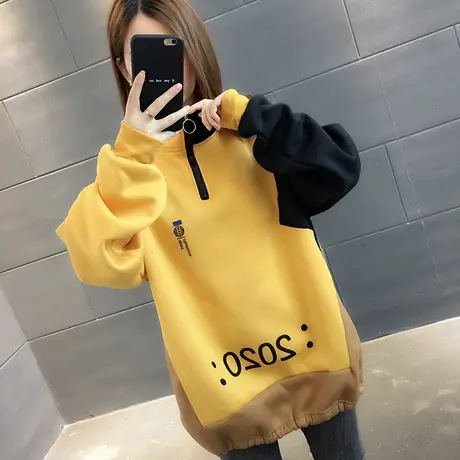 卫衣2024年新款女装韩版春秋季春装春款宽松女士加绒外套爆款上衣商品大图