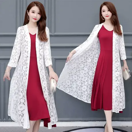 中长款蕾丝披肩2022夏季薄款时尚百搭镂空收腰显瘦防晒防凉开衫女图片