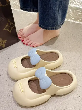 可爱卡通洞洞鞋女外穿2023夏季新款网红超火厚底防滑绝美包头拖鞋商品大图