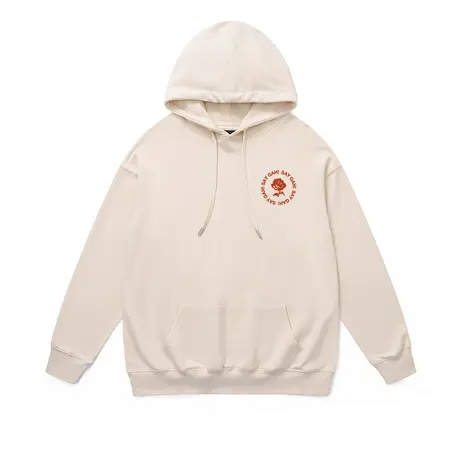 连帽卫衣男女美潮复古予你玫瑰小众百搭简约针织帽衫情侣外套纯棉商品大图