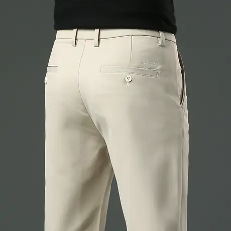 春秋款男士商务西装西裤春季弹力小直筒修身休闲裤子2024新款男裤商品大图