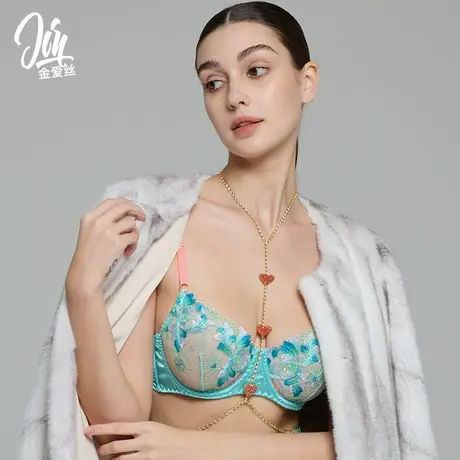 【桃金娘】蕾丝性感舒适聚拢文胸侧收上托无海绵舒服内衣图片