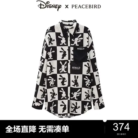 【商场同款】太平鸟迪士尼联名2023秋新款满印纹样衬衫A3CAD3402图片
