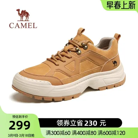 骆驼年秋季新款轻盈发泡厚底拼接舒软止滑耐磨滑板鞋男图片