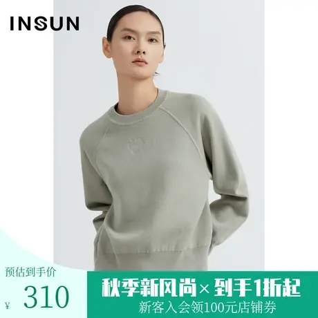 恩裳2023早春新品经典莱卡织法工艺潮流LOGO绣花毛针织衫图片