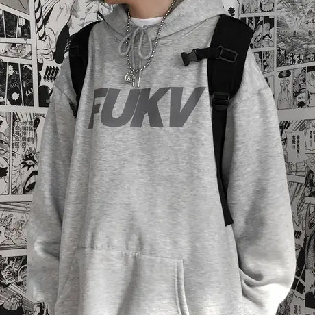 盐系卫衣女2020秋冬宽松韩版ins上衣bf慵懒风加绒加厚ulzzang外套商品大图