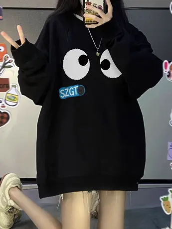 古着vintage卫衣女春秋oversize小众高街潮牌ins美式复古薄款外套商品大图