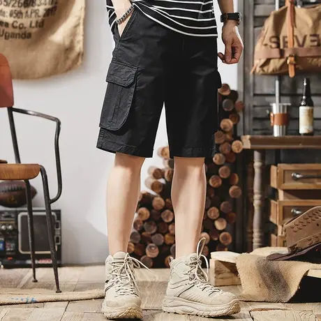 Modi Nick/摩帝尼克男士五分裤男百搭中性风短裤时尚潮流男款裤子商品大图