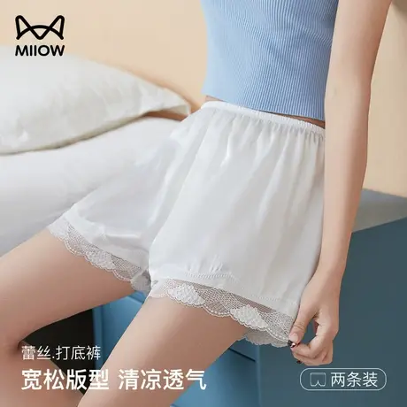猫人蕾丝安全裤女夏季防走光不卷边宽松无痕可外穿打底裤薄款短裤商品大图