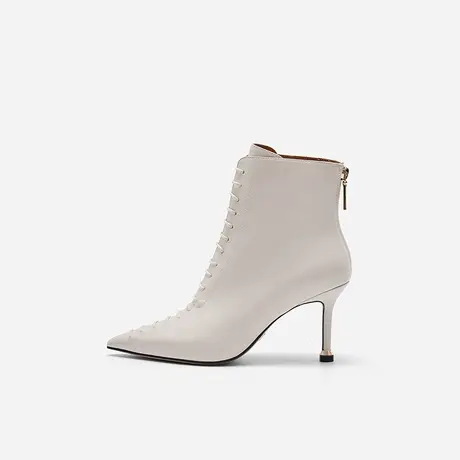 Nine West/玖熙2022年冬季新款尖头皮靴短靴细高跟靴子个性时装靴图片
