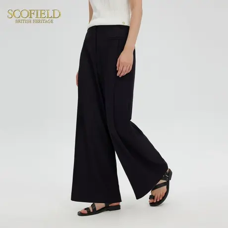 Scofield女装都市率性风阔腿西装裤高腰垂顺正装裤2025夏季新品图片