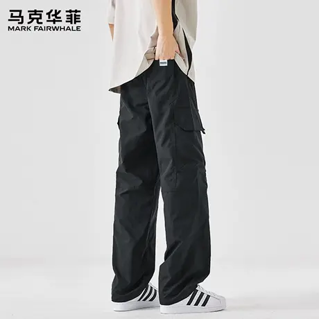 马克华菲美式伞兵裤男秋季2025新款直筒阔腿百搭工装休闲长裤子X商品大图