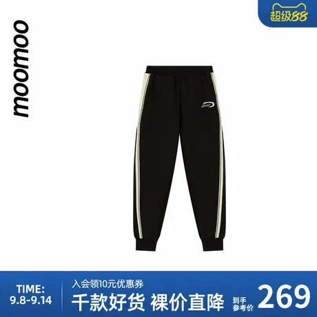 moomoo童装女童2024秋季新款防寒针织裤保暖加厚舒适日常百搭裤女商品大图